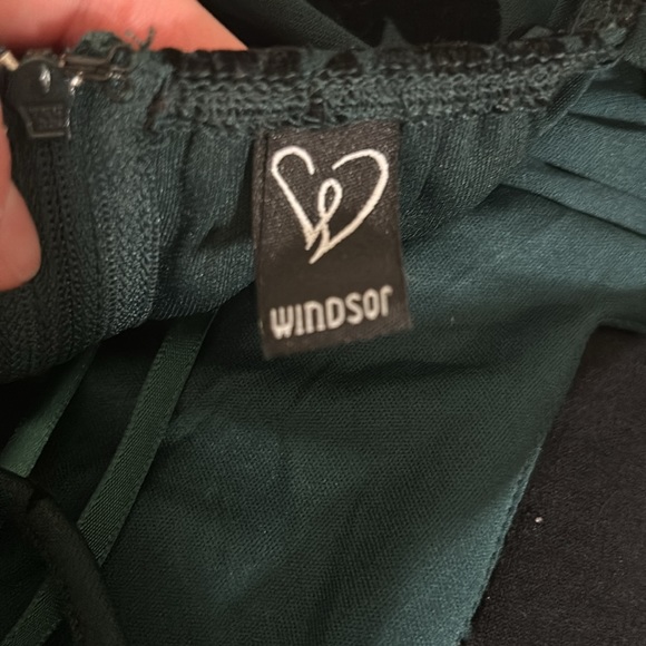 Green and Black Flower Dress - Picture 3 of 4